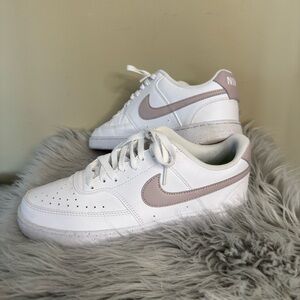 Nike Court Vision Low Next Nature Shoes women’s size 9.5 pink/ violet white
